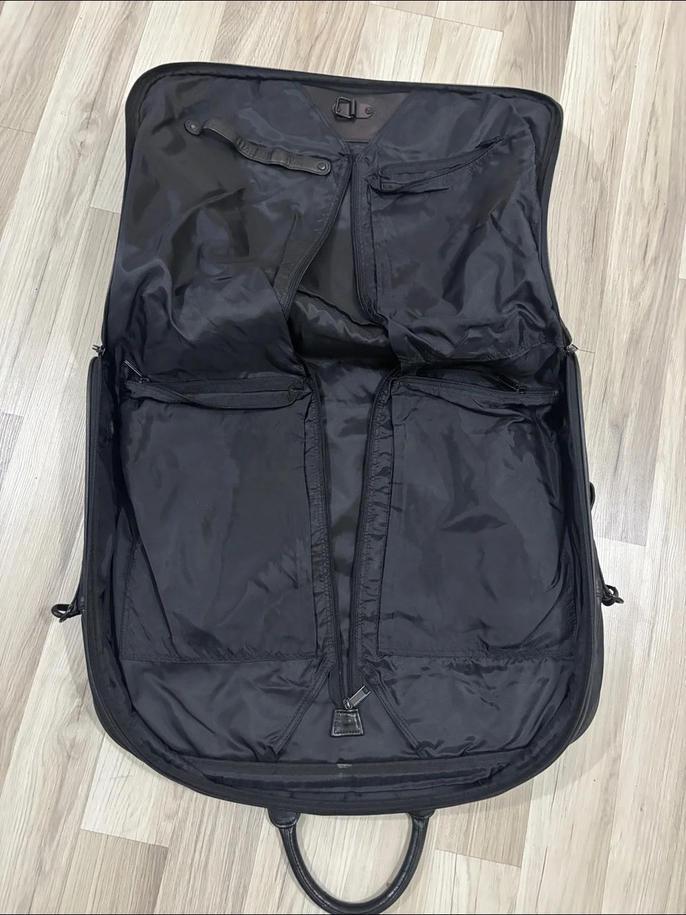 Marco Polo Club Black Leather Men’s Garment Bag‎ - Classic Travel Brief